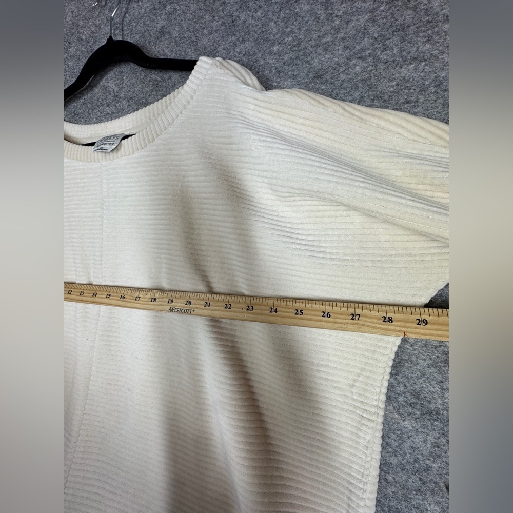 Talbots Cream Cozy Ribbed Knit Sweater - Picture 9 of 14